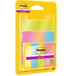 Post-It Super Sticky Pack de 9 Blocs de 45 Notas Adhesivas Reposicionables - 100% PEFC - Colores Surtidos