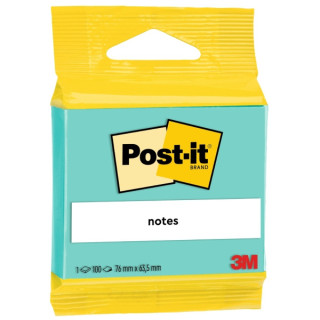 Post-It Bloc de 100 Notas Adhesivas Reposicionables - Forma Rectangular - 63.5x76mm - Color Verde