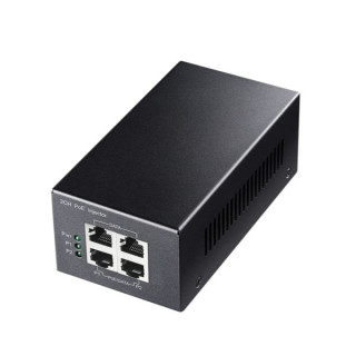Cudy Inyector Gigabit PoE+/PoE - Potencia hasta 30W - 4 Puertos - Datos y Alimentacion por El Mismo Cable hasta 100m - Carcasa