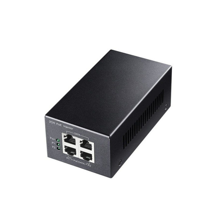 Cudy Inyector Gigabit PoE+/PoE - Potencia hasta 30W - 4 Puertos - Datos y Alimentacion por El Mismo Cable hasta 100m - Carcasa