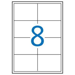 Apli Pack de 800 Etiquetas Rectangulares 97x67