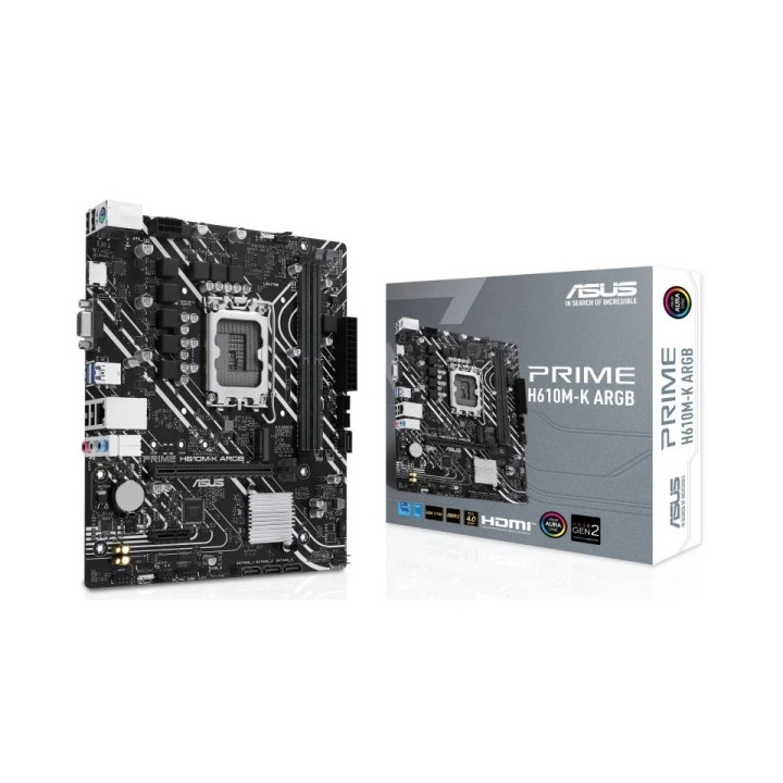Asus Prime H610M-K ARGB Placa Base Intel1700 2x DDR5 - HDMI