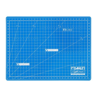 Dahle 10690 Plancha de Corte A4 22x30cm - 5 Capas con Nucleo Resistente al Corte - Lineas de Orientacion - Color Azul