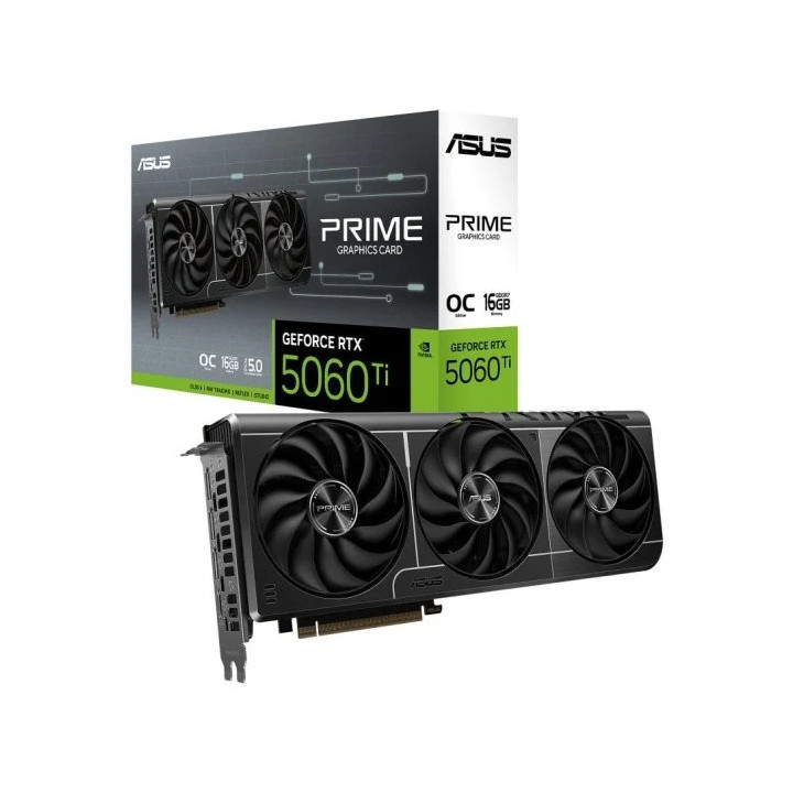Asus GeForce PRIME RTX 5060 TI OC Edition Tarjeta Grafica 16GB GDDR7 Reflex 2 RTX AI DLSS4