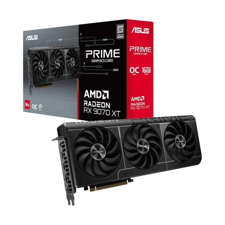 Asus PRIME AMD Radeon RX 9070 XT OC Tarjeta Grafica 16GB GDDR6 FSR 4