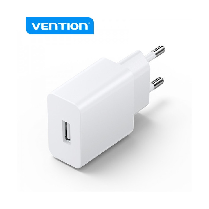 Vention Cargador de Pared USB-A 5W 1A PSD15-5W - Color Blanco - EU