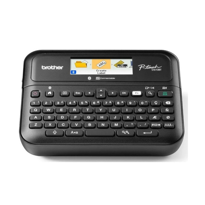 Brother P-Touch D610BT Rotuladora Electronica - Pantalla LCD a Color - Ancho Max. de Cinta 24mm - Bluetooth