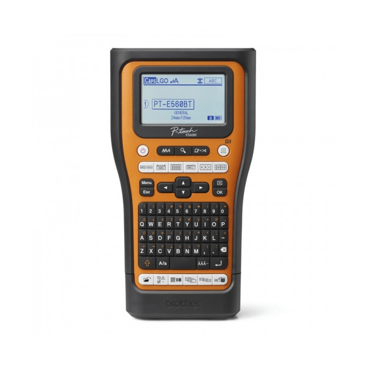 Brother PT-E560BTVP Rotuladora Electronica Bluetooth - Con Conexion a PC - Pantalla LCD - Ancho Max. de Cinta 18mm - Color Negr