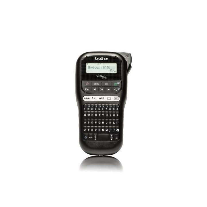 Brother PT-H110 Rotuladora Electronica Portatil - Pantalla LCD - 253 Simbolos - Velocidad 20mms - Color Negro