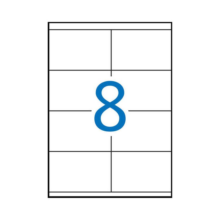 Apli Pack de 800 Etiquetas Blancas Permanentes 105.0 x 70.0mm - 100 Hojas x 8 Etiquetas