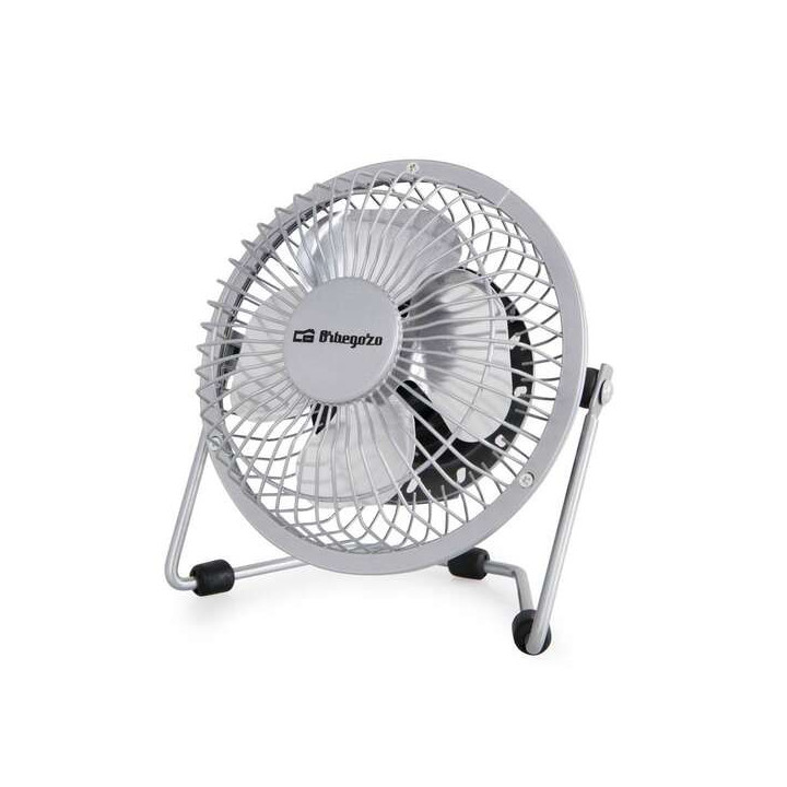 Orbegozo PW 1025 Mini Ventilador de Sobremesa - Potente y Silencioso - Conexion USB 2 en 1 - Aspas Metalicas de 10cm