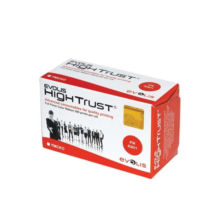 Evolis YMCKO Cartucho de Cinta Original - 200 Impresiones - R3011