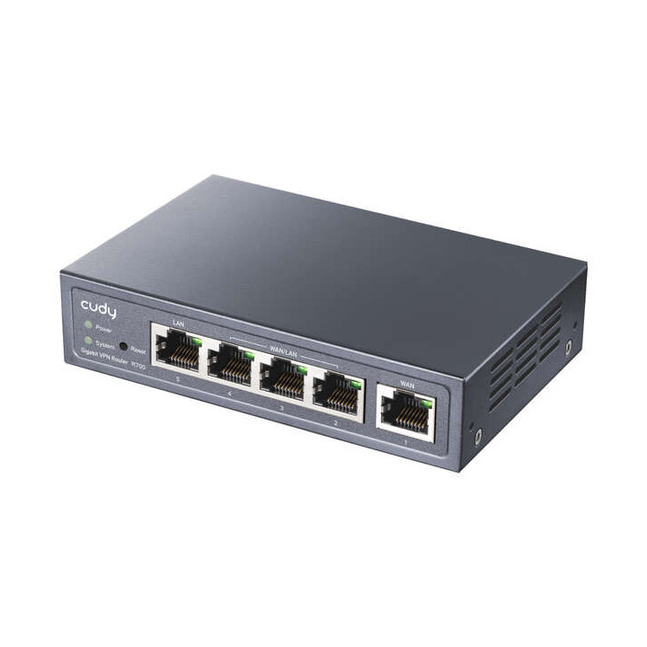Cudy R700 Router VPN WiFi AC1200 - 1 Puerto WAN Gigabit - 3 Puertos WAN/LAN Gigabit - 1 Puerto LAN Gigabit