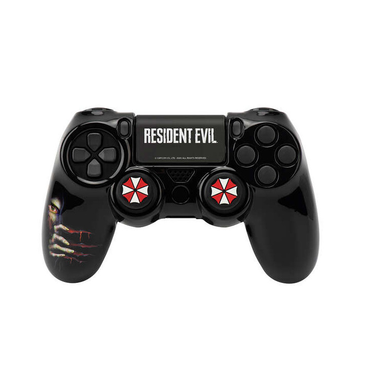 FR-TEC Carcasa Rigida + Grips Resident Evil Umbrella para Dualshock PS4 - Color Negro