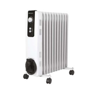 Orbegozo RH-2500 Radiador de Aceite Compacto y Potente - Potencia de 2500W - Elementos de Alta Inercia Termica - Termostato Reg