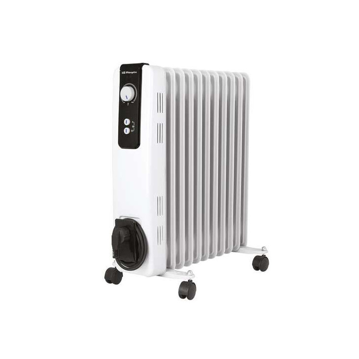 Orbegozo RH-2500 Radiador de Aceite Compacto y Potente - Potencia de 2500W - Elementos de Alta Inercia Termica - Termostato Reg