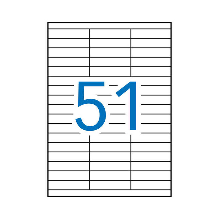 Apli Etiquetas Blancas Permanentes 70.0 x 16.9 mm 100 Hojas