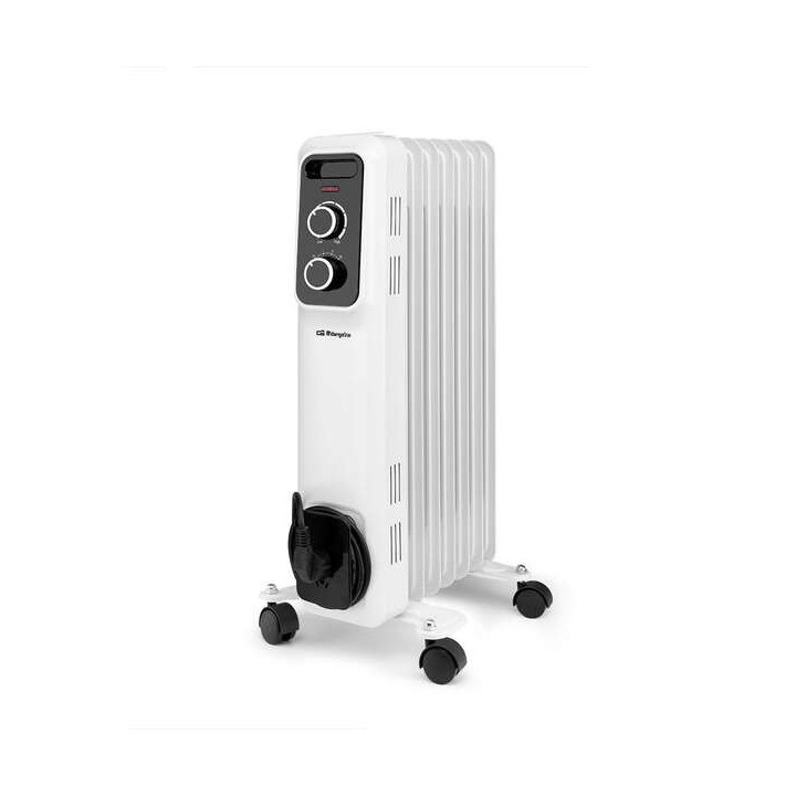 Orbegozo RS 1500 Radiador de Aceite Elegante y Potente - Potencia Maxima 1500W - 7 Elementos Calorificos - Proteccion contra So