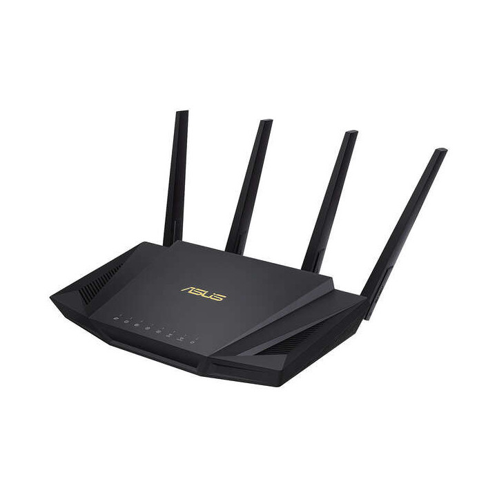 Asus RT-AX58U Router AX 3000 WiFi 6 Dual Band - Velocidad Combinada de unos 3000Mbps - 4 Puertos RJ45 LAN