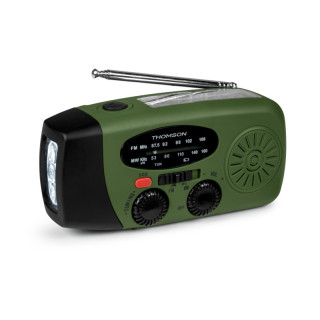 Thomson RT260 Radio - Linterna de Emergencia - Funcion Powerbank -  Color Verde
