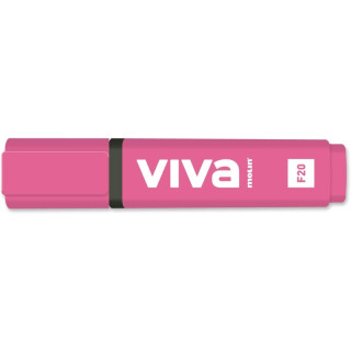 Molin Viva Marcador Fluorescente - Trazo entre 1 y 5mm - Tinta con Base de Agua - Color Rosa