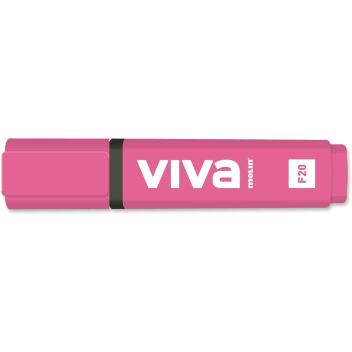 Molin Viva Marcador Fluorescente - Trazo entre 1 y 5mm - Tinta con Base de Agua - Color Rosa