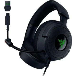 Razer Kraken V4 X Auriculares Gaming - Microfono Plegable Cardioide Razer HyperClear - Sonido 7.1 - Multiplataforma - Conexion