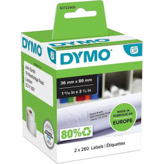 Dymo LW 99012 Etiquetas Originales de Direccion Grandes Autoadhesivas - 36x89mm - 520 Unidades - S0722400