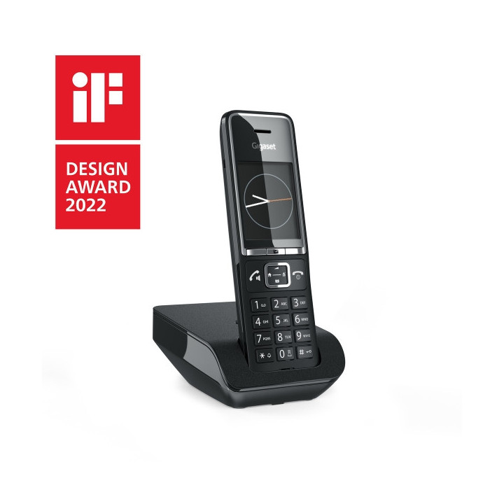 Gigaset Comfort 550 Telefono Inalambrico Dect - Identificador de Llamadas - Manos Libres - Control de Volumen - Color Negro