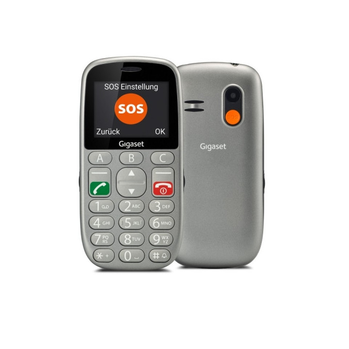 Gigaset GL390 Telefono Movil Para Mayores Pantalla 2.2" - Camara 0.3MP - Base de Carga - Color Gris