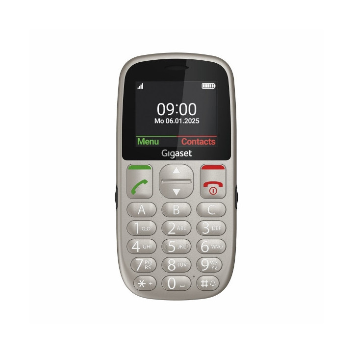 Gigaset GL395 Telefono Movil para Mayores Pantalla 2.2" - IP44 - Base de Carga - Color Gris