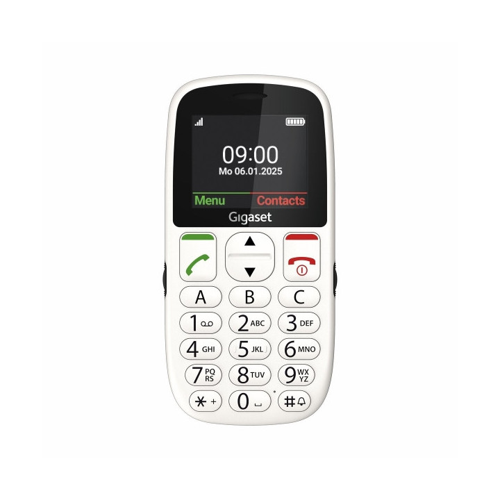 Gigaset GL395 Telefono Movil para Mayores Pantalla 2.2" - IP44 - Base de Carga - Color Blanco