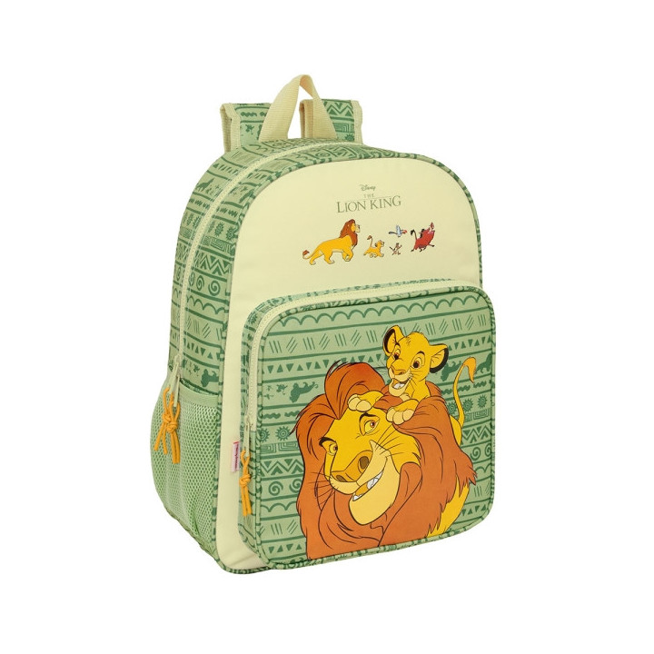 Safta El Rey Leon "Mufasa" Mochila - Adaptable a Carro - Asa de Mano - 33x42x14cm - Color Verde