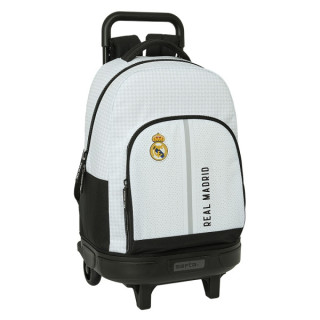 Safta Real Madrid 1ª Equipacion 24/25 Mochila con Carro Integrado - Extraible para Facilitar su Limpieza - Base Reforzada - As