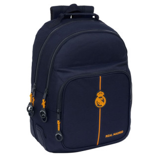Safta Real Madrid 2ª Equipacion 24/25 Mochila - Adaptable a Carro - 2 Compartimentos - Asa de Mano - 32x42x15cm - Color Azul M