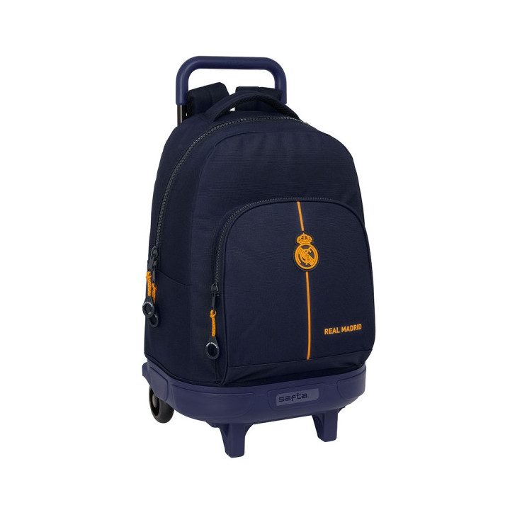 Safta Real Madrid 2ª Equipacion 24/25 Mochila con Carro Integrado - Extraible para Facilitar su Limpieza - Base Reforzada - As