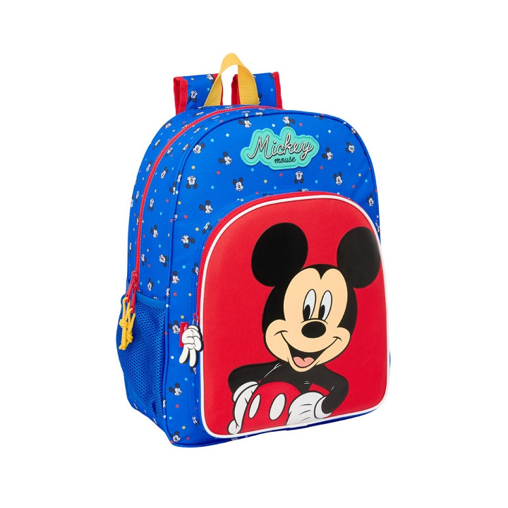 Safta Mickey Mouse "Good Day" Mochila - Adaptable a Carro - Asa de Mano - 33x42x14cm - Color Azul