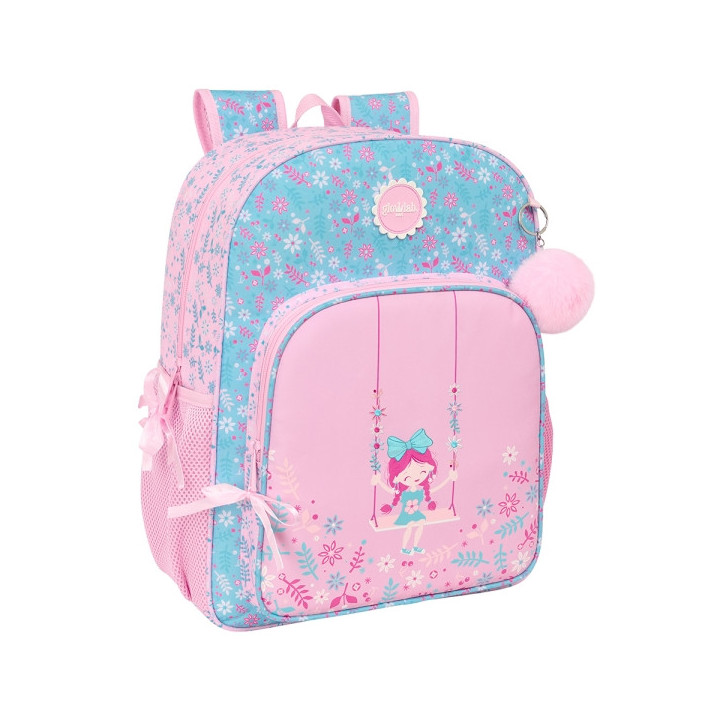 Safta Global Kids "Swing" Mochila - Adaptable a Carro - Asa de Mano - 33x42x14cm - Color Rosa