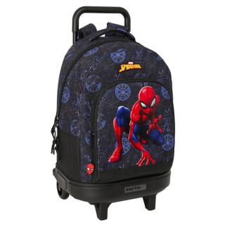 Safta Spider-Man Attack Mochila con Carro Integrado - Extraible para Facilitar su Limpieza - Base Reforzada - Asa Extraible - 3