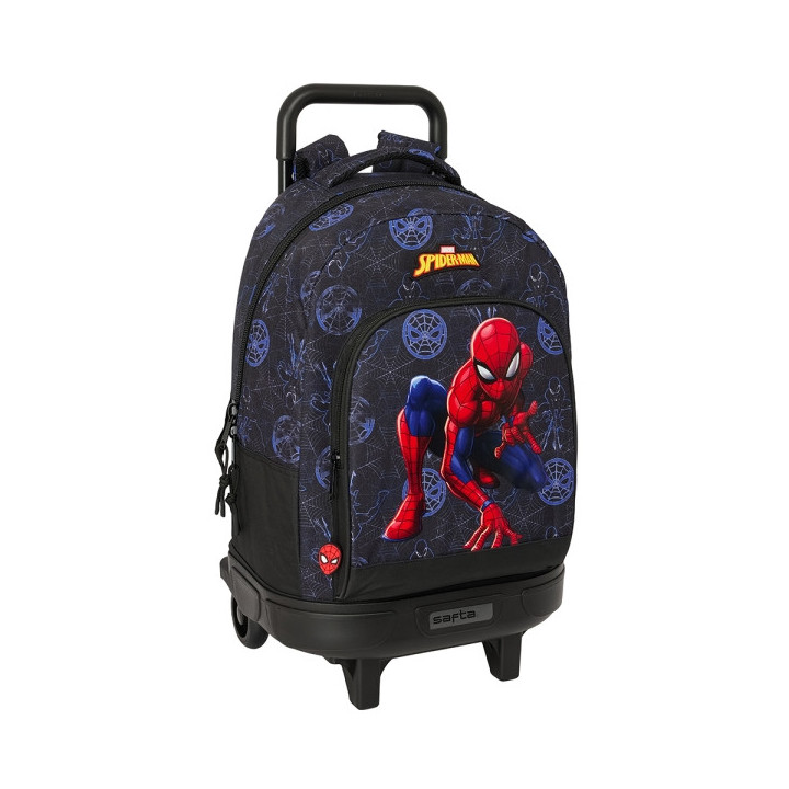 Safta Spider-Man Attack Mochila con Carro Integrado - Extraible para Facilitar su Limpieza - Base Reforzada - Asa Extraible - 3