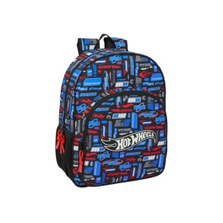 Safta Hot Wheels Mochila Infantil - Adaptable a Carro - Asa de Mano - Bolsillos Laterales - 33x42x14cm
