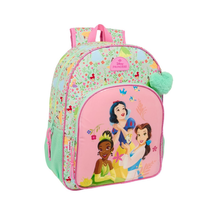 Safta Pricesas Disney "Bloom" Mochila - Adaptable a Carro - Asa de Mano - 33x42x14cm - Color Verde