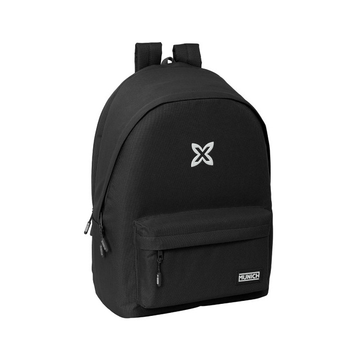 Safta Munich Basicos Mochila para Portatil 15.6" - Conector USB - 2 Compartimentos - 31x44x18cm - Color Negro