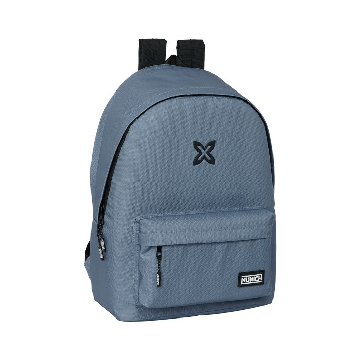 Safta Munich Basicos Mochila para Portatil 15.6" - Conector USB - 2 Compartimentos - 31x44x18cm - Color Gris