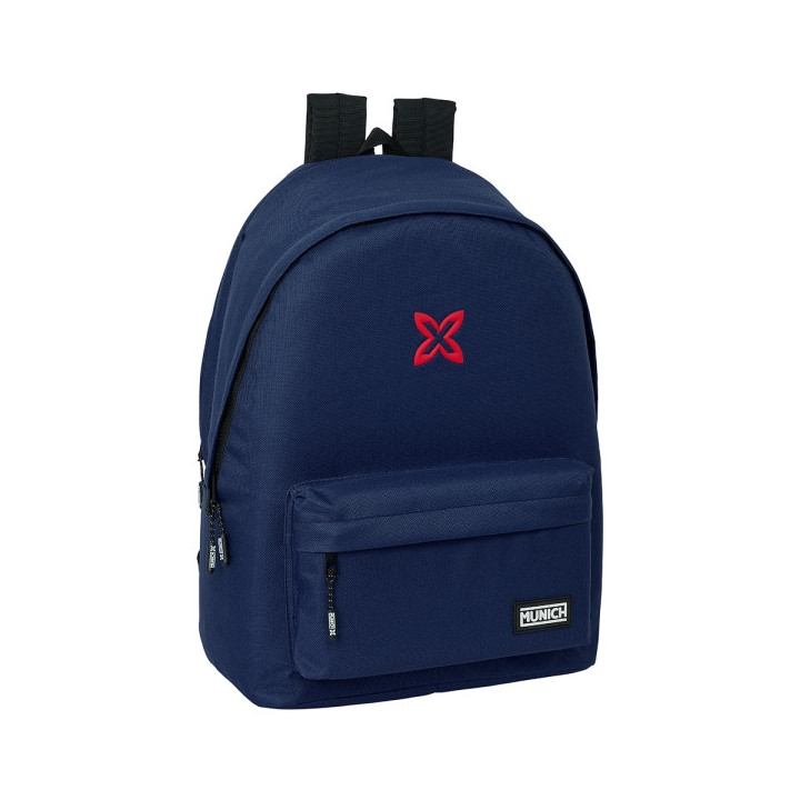 Safta Munich Basicos Mochila para Portatil 15.6" - Conector USB - 2 Compartimentos - 31x44x18cm - Color Azul Marino