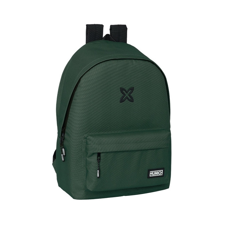 Safta Munich Basicos Mochila para Portatil 15.6" - Conector USB - 2 Compartimentos - 31x44x18cm - Color Verde