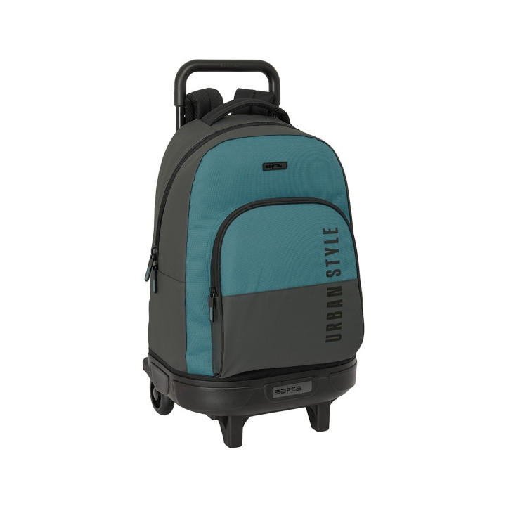 Safta Urban Style Mochila con Carro Integrado - Extraible para Facilitar su Limpieza - Base Reforzada - Asa Extraible - 33x45x2