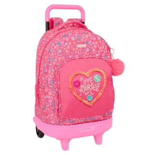 Safta Feeling Mochila con Carro Integrado - Extraible para Facilitar su Limpieza - Base Reforzada - Asa Extraible - 33x45x22cm