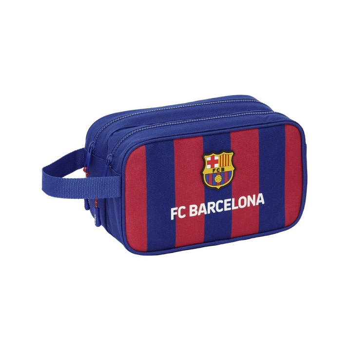 Safta F.C. Barcelona Neceser - 1 Asa de Mano - 2 Compartimentos - 26x15x12.5cm - Color Rojo y Azul