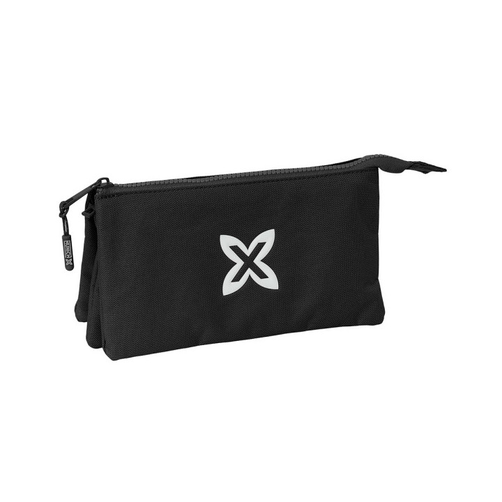 Safta Munich Basicos Estuche Portatodo - 3 Compartimentos - 22x12x3cm - Color Negro